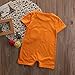 Newborn Baby Boy Girl Fox Romper Summer Jumper Playsuit Outfits (18-24 Months) Orange
