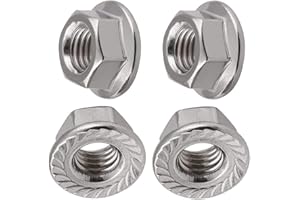 ZAQW 4pcs M12 x 1.5mm Pitch Metric fine Pitch 304 Stainless Steel Hexagonal Flange Nuts