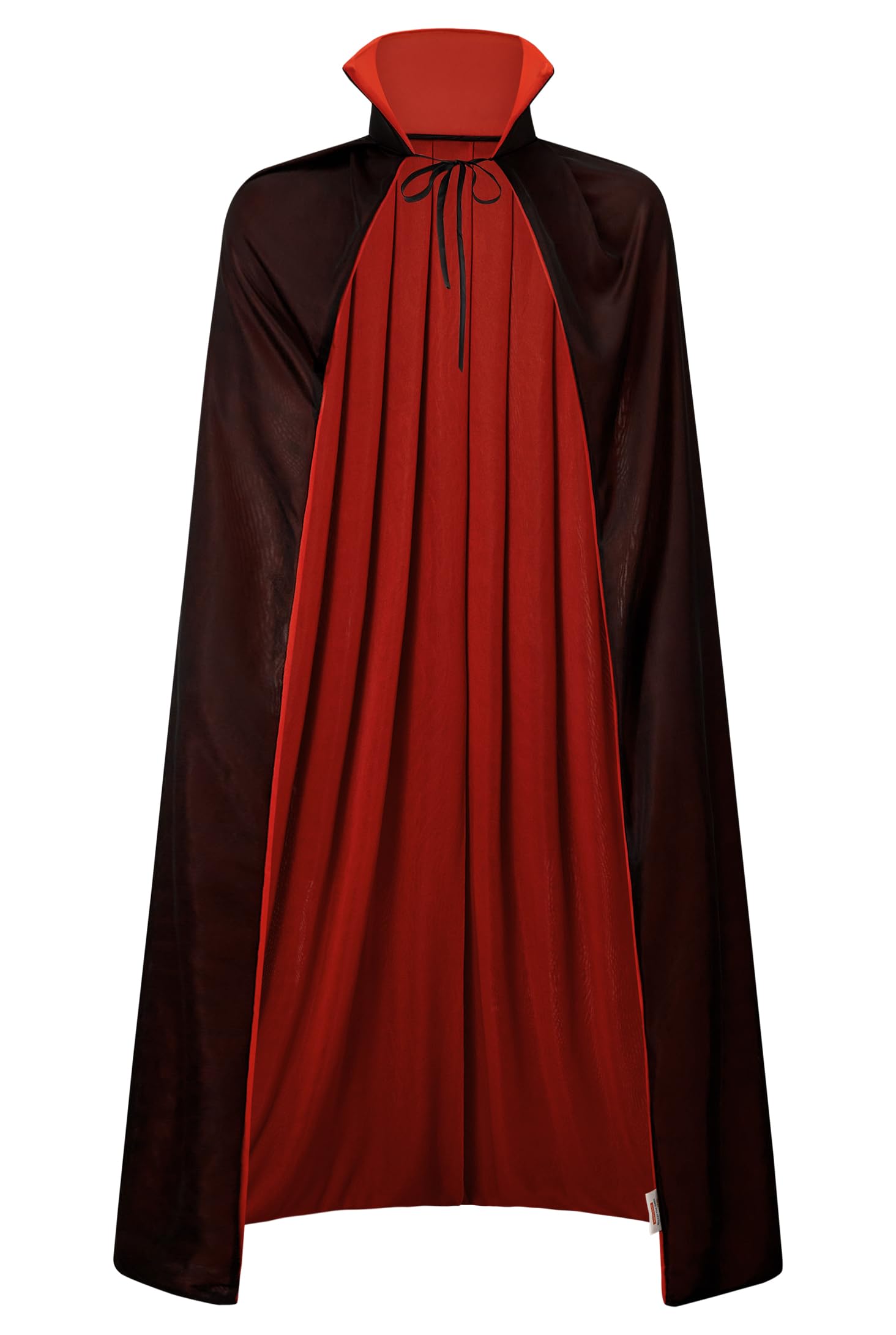 Mainfini Vampire Cape Carnival Costume Men Masquerade Party Medieval Stand Collar Dress Up Cosplay Red 140CM/55inch