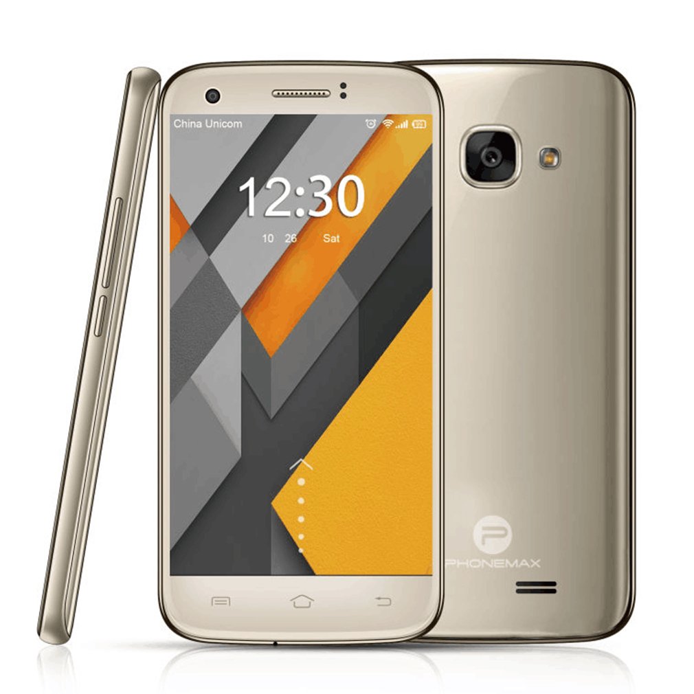 Phonemax Q5 Smartphone 5.0 Inch 1280*720 HD IPS Diplay 2GB+16GB Quad-Core 4G Smart Phone For Android 6.0 UK Plug (Gold)