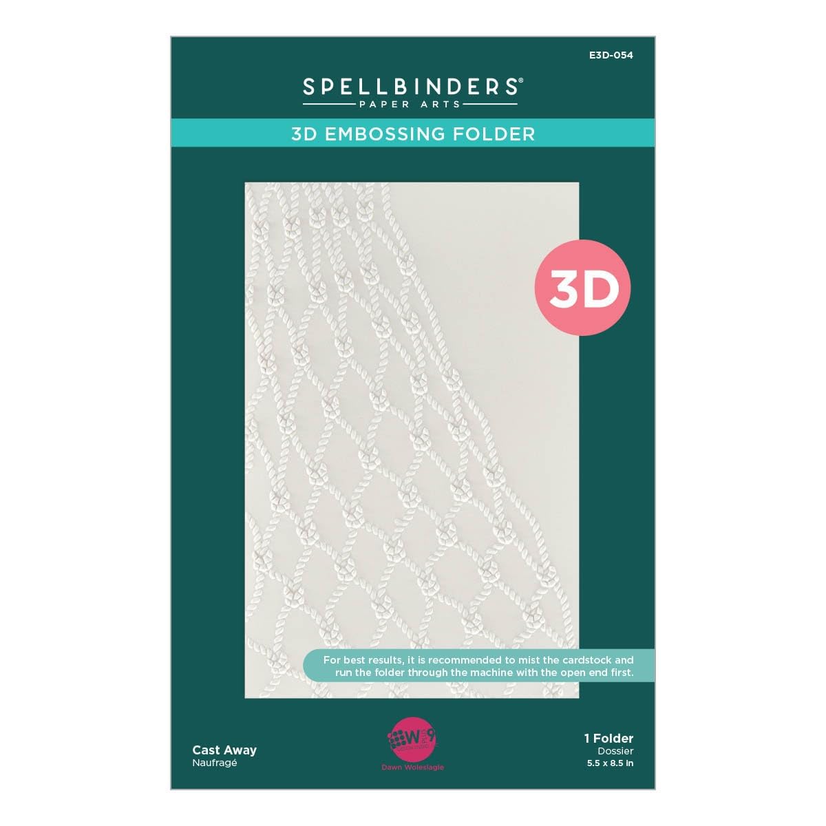 Spellbinders- Cast Away 3D Embossing Folder from the Seahorse Kisses Collection by Dawn Woleslagle