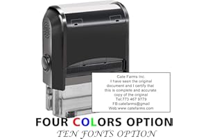 Custom Stamp-Personalized Stamp Self Inking Rubber Stamps,Return Address Stamp with up to 8 Lines of Custom Information