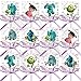 Monsters Inc Party Favors Supplies Decorations Movie Lollipops w/ Lavender Bow Ribbons Party Favors -12 pcs, Sully, Mike, Boo
