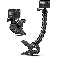 Sametop Jaws Flex Clamp Mount with Adjustable Gooseneck Compatible with GoPro Hero 9, 8, 7, 6, 5, 4, Session, 3+, 3, 2…
