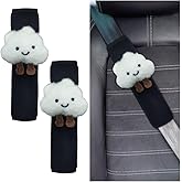 Fluffy Cloud Car Seat Belt Pads - Cute Seat Belt Covers for More Comfortable Driving - Safety Seatbelt Shoulder Strap Cushion Protect Shoulder and Neck - Backpack Shoulder Pad for Kids Adults (2PCS)