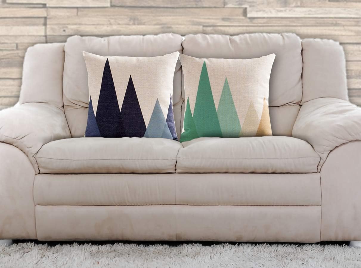 AAYU Geometric Cushion Covers Set of 2 45cm x 45cm Decorative Throw Pillow Covers for Sofa Couch Bedroom Car