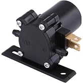 HilBeliFU Universal Windshield Washer Pump,OEM AWP01, 12V Washer Fluid Pump, Dual Outlet Plastic Windscreen Washer Pump for Cars, Van Bus, Trucks, Buses