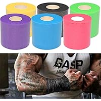 6 Pack Pre Wrap Athletic Tape Prewrap Sports Tape 2.7in X 12 Yards Foam Breathable Pro Wrap for Wrist Ankle Soccer Knees Hair