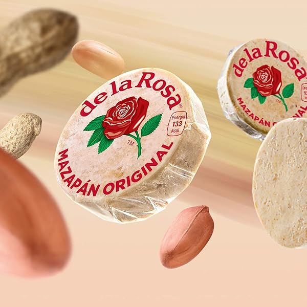 DE LA ROSA PEANUT MAZAPAN CANDY 30 PIECES AND 2 MAZAPÁN WITH CHOCOLATE POCKETS