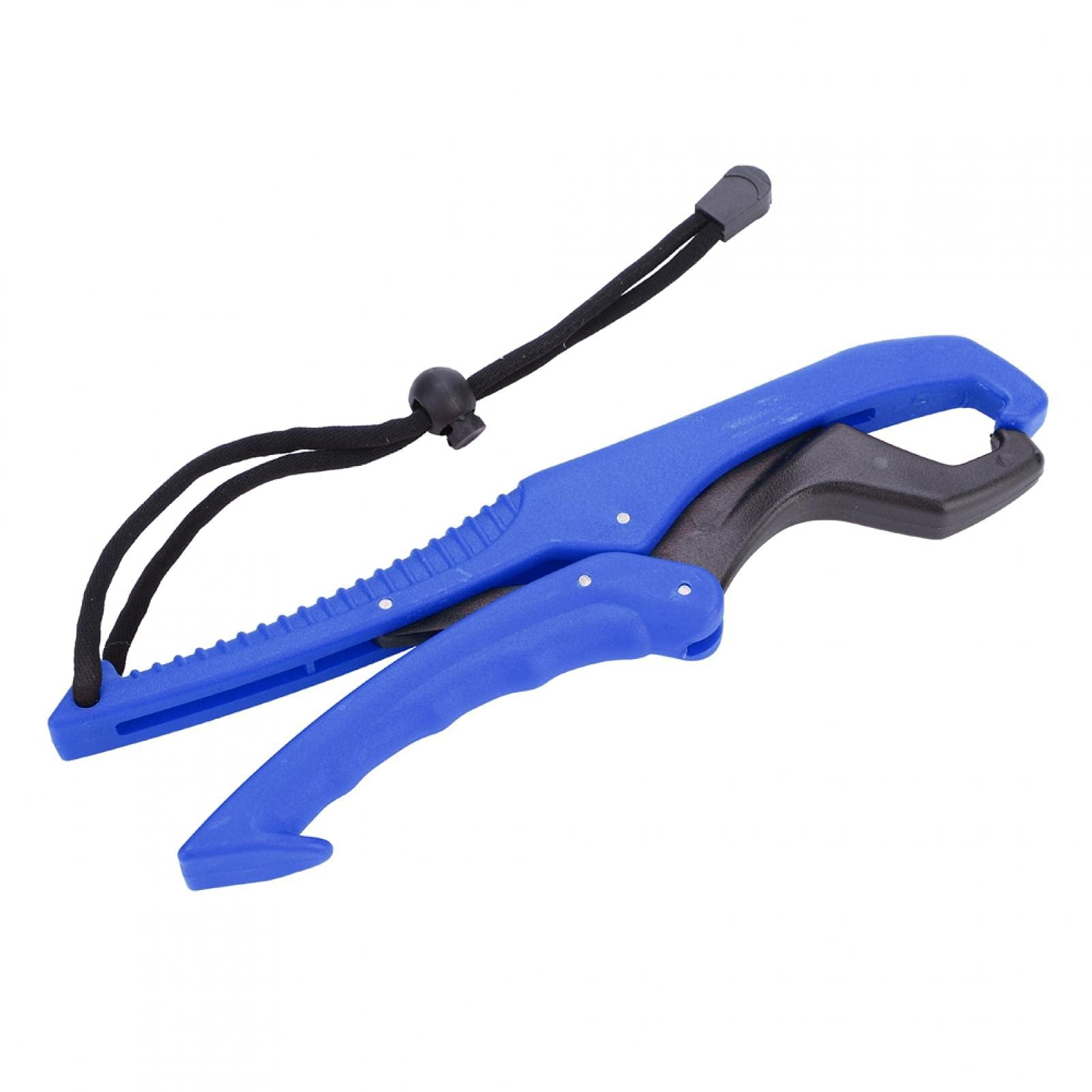 Alomejor Floating Fishing Gripper Gear ABS Fish Lip Grip Pliers Fish Clamp with Adjustable Rope(S-Blue)