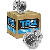 TRQ 2 Piece Rear Wheel Bearing & Hub Assembly Set Compatible with 1998-2002 Chevrolet Prizm 1993-1997 Geo 1993-2002 Toyota Corolla