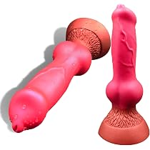Amazon.com: Realistic Knot Dog Dildo, Wine red Silicone Soft Wolf ...