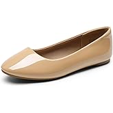DREAM PAIRS Women's Sole-Simple Wide Width Flats, Ballerina Walking Flats, Comfortable Slip on Shoes