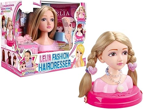MAJOZ Princess Busto Peinar con Accesorios,Cabeza de muñeca para peinar y maquillar Accesorios de Peinado y Maquillaje incluidos. Apta para niñas Mayores de 3 años: Amazon.es: Juguetes y juegos