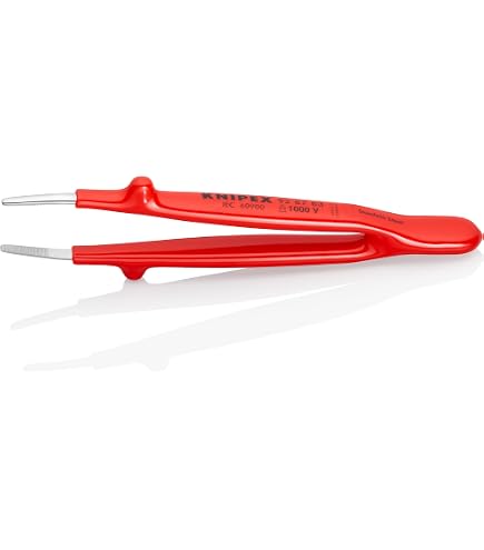 KNIPEX 92 37 64 1,000V Insulated Precision Tweezers - Industrial