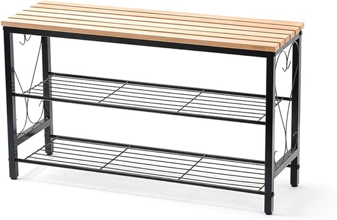 Limiao Facile A Rester A La Maison For Le Banc De Chaussures Banc D Entree Simple Et Moderne Economique Hall D Entree Balcon Salon Chambre Banc Etagere A Chaussures Noir Blanc Color Noir