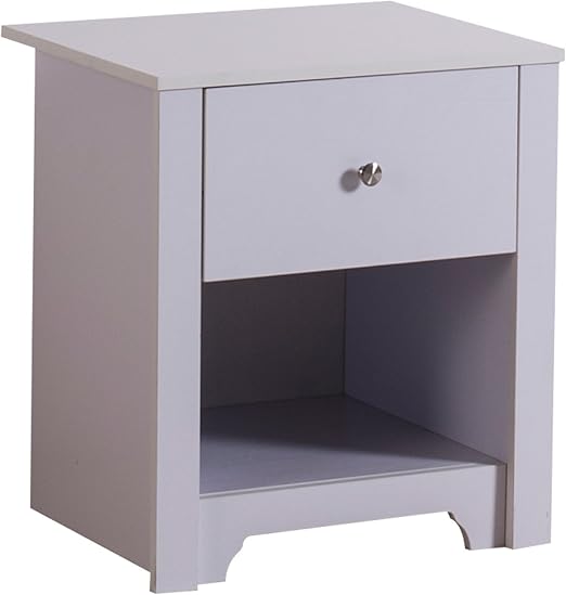 Homcom Wooden Bedside Table 1 Drawer And 1 Shelf Drawer Chest