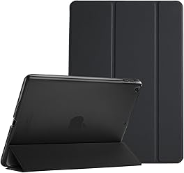 ProCase iPad 9.7 Case 2018 iPad 6th Generation Case / 2017 iPad 5th Generation Case - Ultra Slim Lightweight Stand Case with Translucent Frosted Back Smart Cover for Apple iPad 9.7 Inch –Black