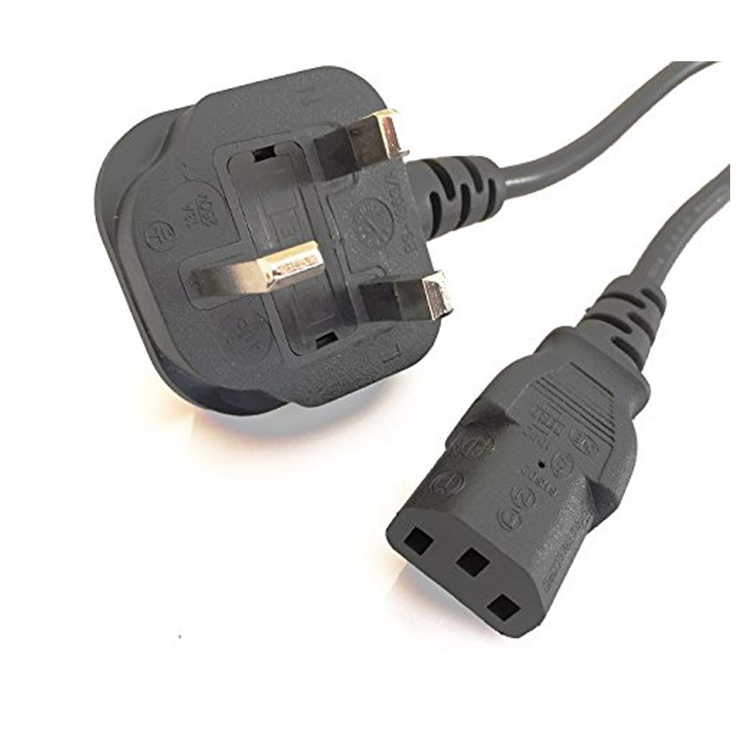 3m kettle lead uk - Dell monitor power cable - IEC C13 H05VV-F 0.75mm² 3G 13A - For TV, Printer, PC, Projector, Kettle, Computer Power Supply Cable and more - iMac power lead - Length: 3M / 9.8ft