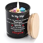 BeauGift Valentines Day Gifts for Her Wife, Birthday Anniversary Candle Gift for Women from Husband, Best Wife Ever Gifts with Healing Crystal Romantic I Love You Presents