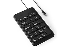 CBUS Wired USB-C Numeric Keypad for Laptop, 23 Keys Numpad Keyboard with Tab, Home, Email & Calculator Keys, 5ft Cable, Small
