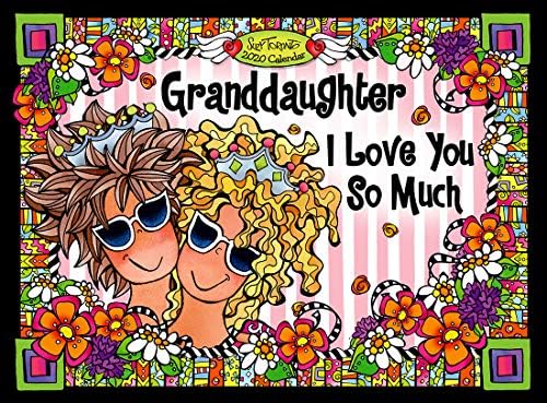 Blue Mountain Arts 2020 Calendar "Granddaughter, I Love You So Much" 9 x 12 in. 12-Month Hanging Wall Calendar, Perfect for a Christmas or Birthday Gift from a Grandmother, by Suzy Toronto