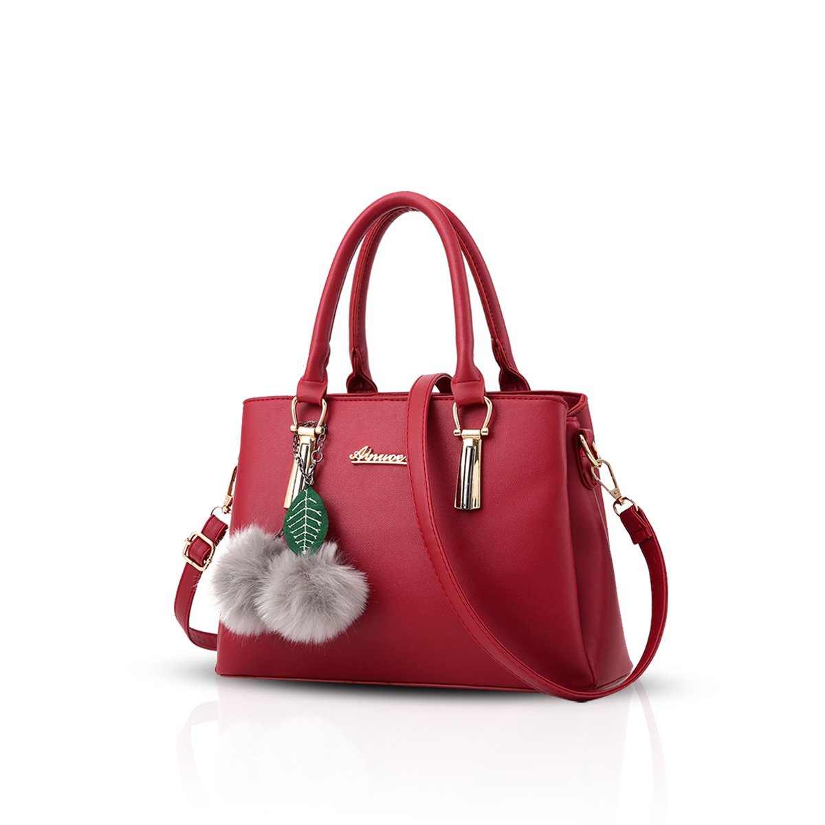 NICOLE&DORIS Handbags for Women Fashion Top-Handle Bags Crossbody Bags Messenger Bags Handbags with Pompom