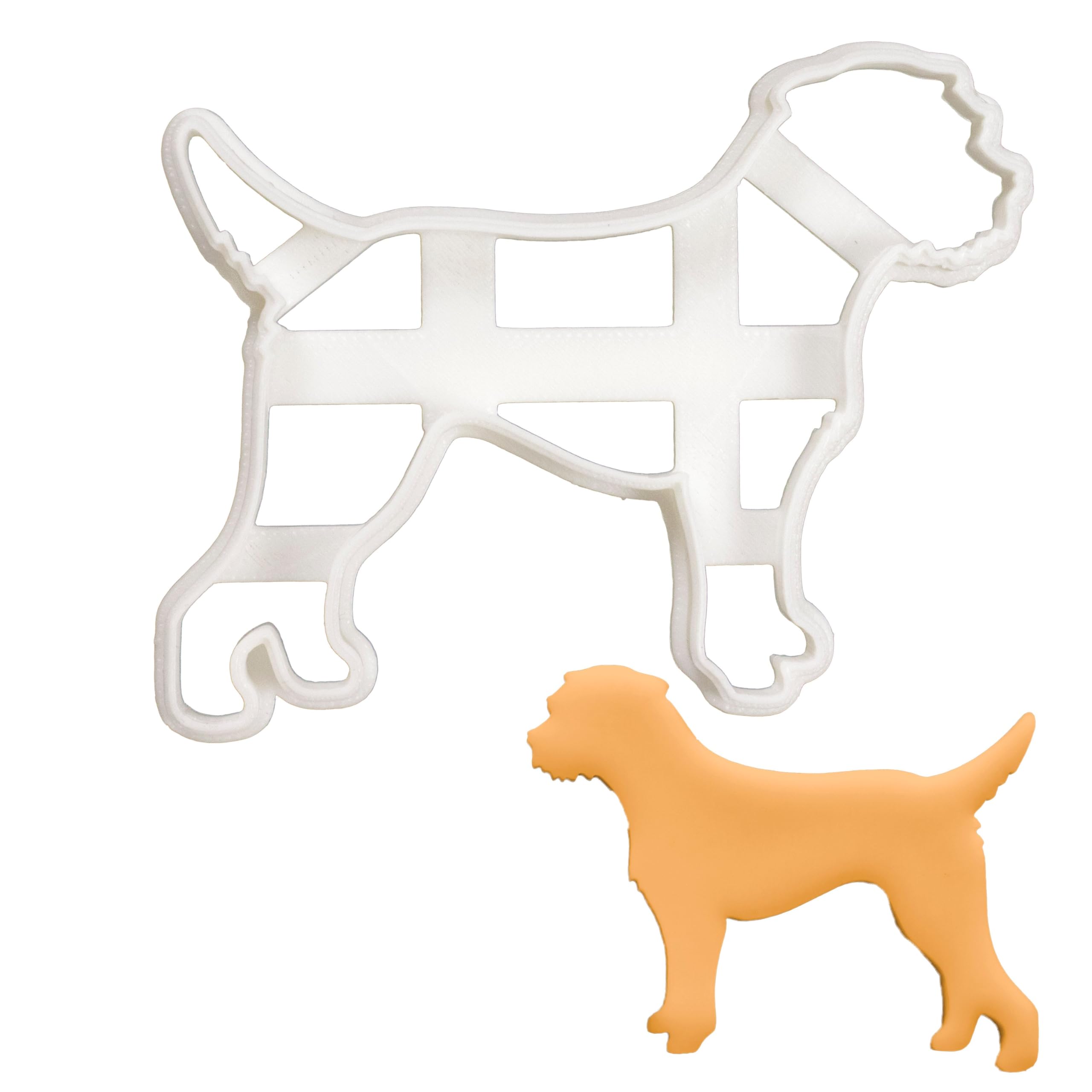 BAKERLOGY Border Terrier Silhouette Cookie Cutter - Detailed Biscuit Cutter Design for Baking and Crafts, Ideal on Fondant, Dough, Clay