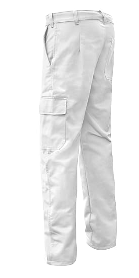 strongAnt Malerhose Stuckateur Putzer Essen Bundhose 260gr - Kermen - Arbeitshose Cargohose - Made in EU - Weiß