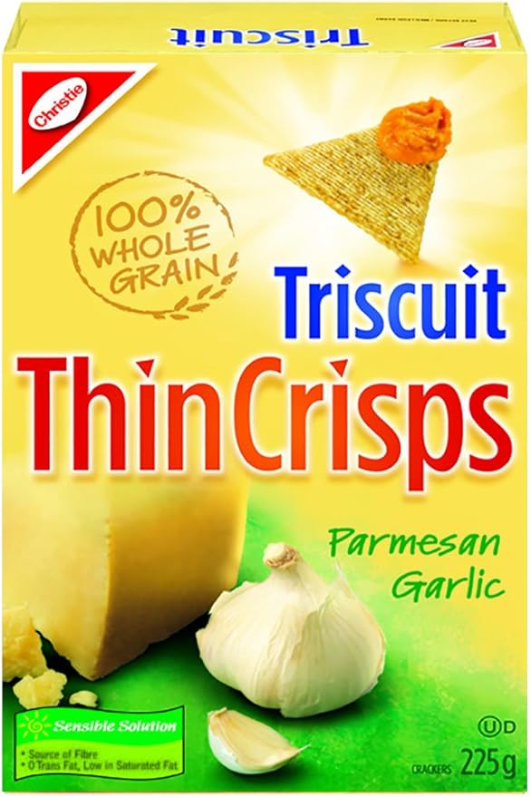Triscuit Thin Crisps Garlic Parmesan 225 Gram (Pack of 4) Amazon.ca Grocery
