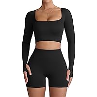 Amazon.com: Buttergene Women Workout Sets 2 Pieces Long Sleeve