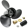 MARKGOO Propeller 13.25X17 Pitch RH 15 Spline Tooth with Flo-Torq II Hub Kit for Mercury Black Max Outboard 40 50 60 70 75 80 90 100 115 125 140 HP Boat Motor Engine Parts Aluminum Prop 48-77344A45