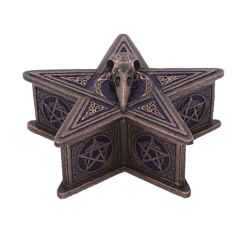 Nemesis Now Pentagram Raven Box 16.5cm, Bronze