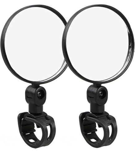 1 paire de rétroviseurs de vélo rotatifs à 360 ° - Support de guidon pliable et rond 1 paire de rétroviseurs de vélo rotatifs à 360 ° - Support de guidon pliable et rond
