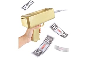 IKJNMLP Prop Gold Money Shooter Gun That Look Real - Fake Money Gun,Fake Cash Gun,Money Thrower Gun,Money Guns,That can Scatter Money Like rain, for Parties, Wedding.Christmas Gifts