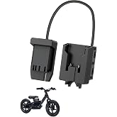 Battery Adapter for Stacyc 12" &amp; 16" Electric Balance Bikes - Compatible with Milwaukee M18 Lithium Batteries - Easy Install Power Tool Battery Pack Converter for Extended Ride Time