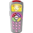 Fisher-Price Baby Learning Toy Laugh & Learn Sis’s Remote Pretend TV Control with Music & Lights for Developmental Play Infants Ages 6+ Months