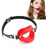 Red 4cm Sexy Silicone Lips Mouth Gag, RTeczSolve