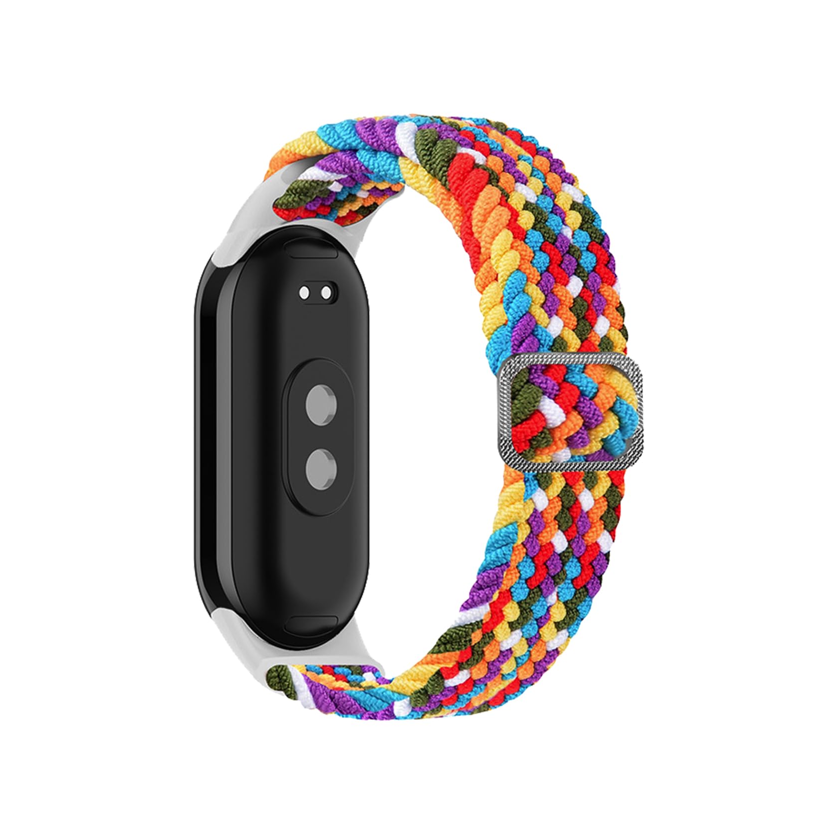 ToVioc Nylon Watch Strap for Xiaomi Mi Band 10/9/8, Strap Adjustable Elastic Breathable Sport Watch Band for Xiaomi Smart Band 10/9/8 - Rainbow