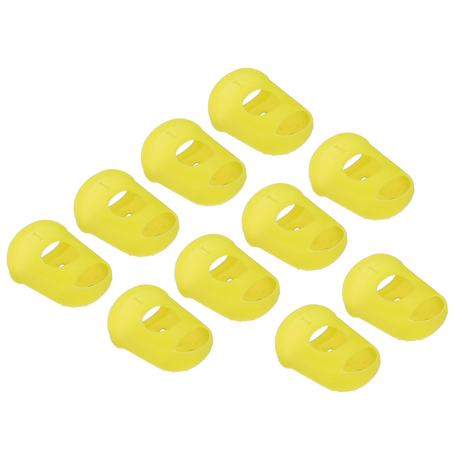 PATIKIL Finger Tips Anti Slip Fingertip Protector, 10 Pack 25mm Silicone Finger Guard for Paper Sorting Sewing Guitar Playing, Yellow S Size