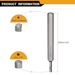 HARFINGTON H12.0 Hex Head Drill Bit Wrench 12mm