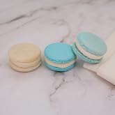 Blue macarons assortment - Baby shower macaroons - It's a boy - French cookies set - Gluten-free - Handmade by french chefs - Assorted blue theme macrons (48 macrons)