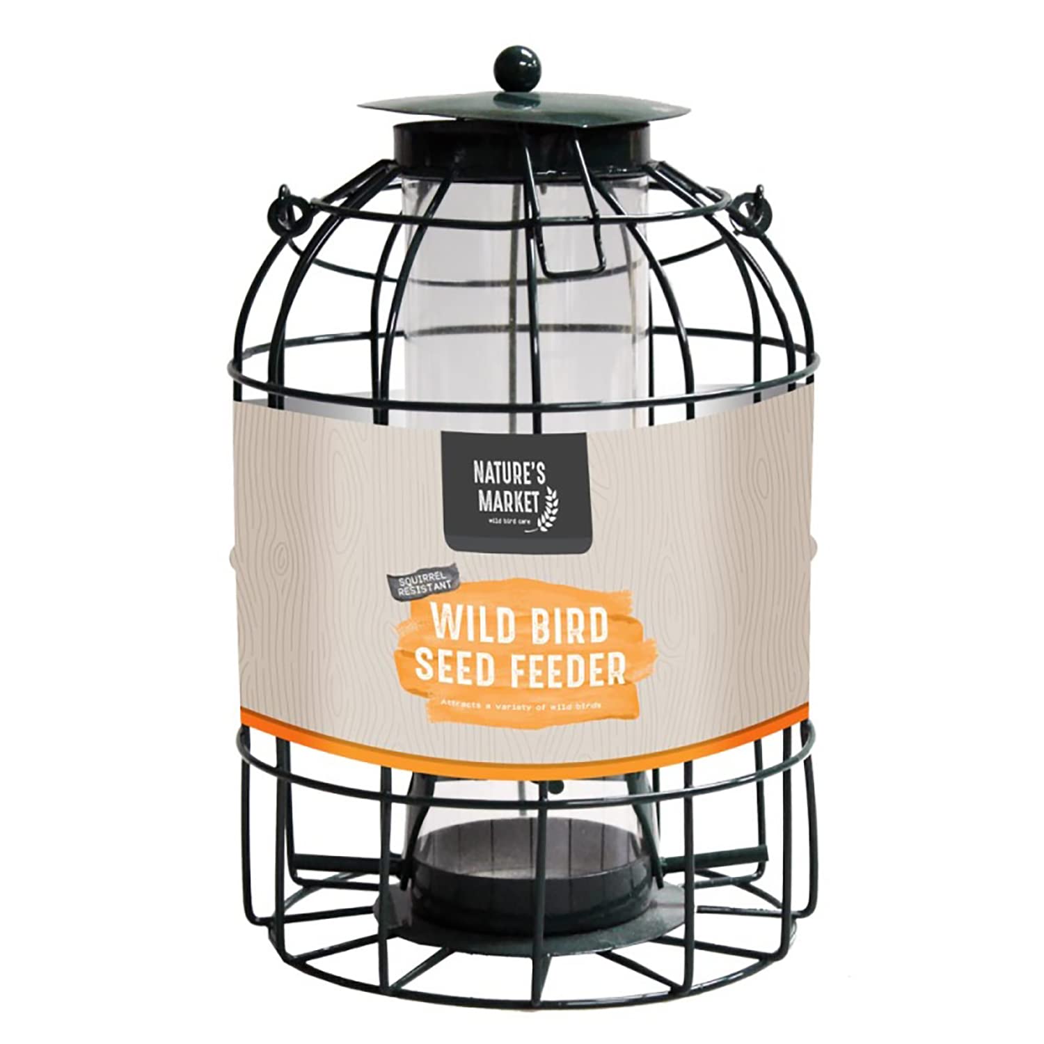 Natures Market BF008S Seed Feeder with Squirrel Guard