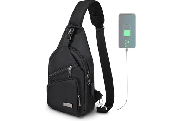 AMJ Sling Bag for Hiking and Outdoor, Crossbody Shoulder Backpack, Travel Chest Bag Daypack for Men & Women