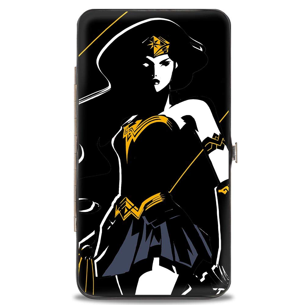 Buckle-Down Women's Hinge Wallet-Wonder Woman Purse, multi-coloured, 7" x 4"