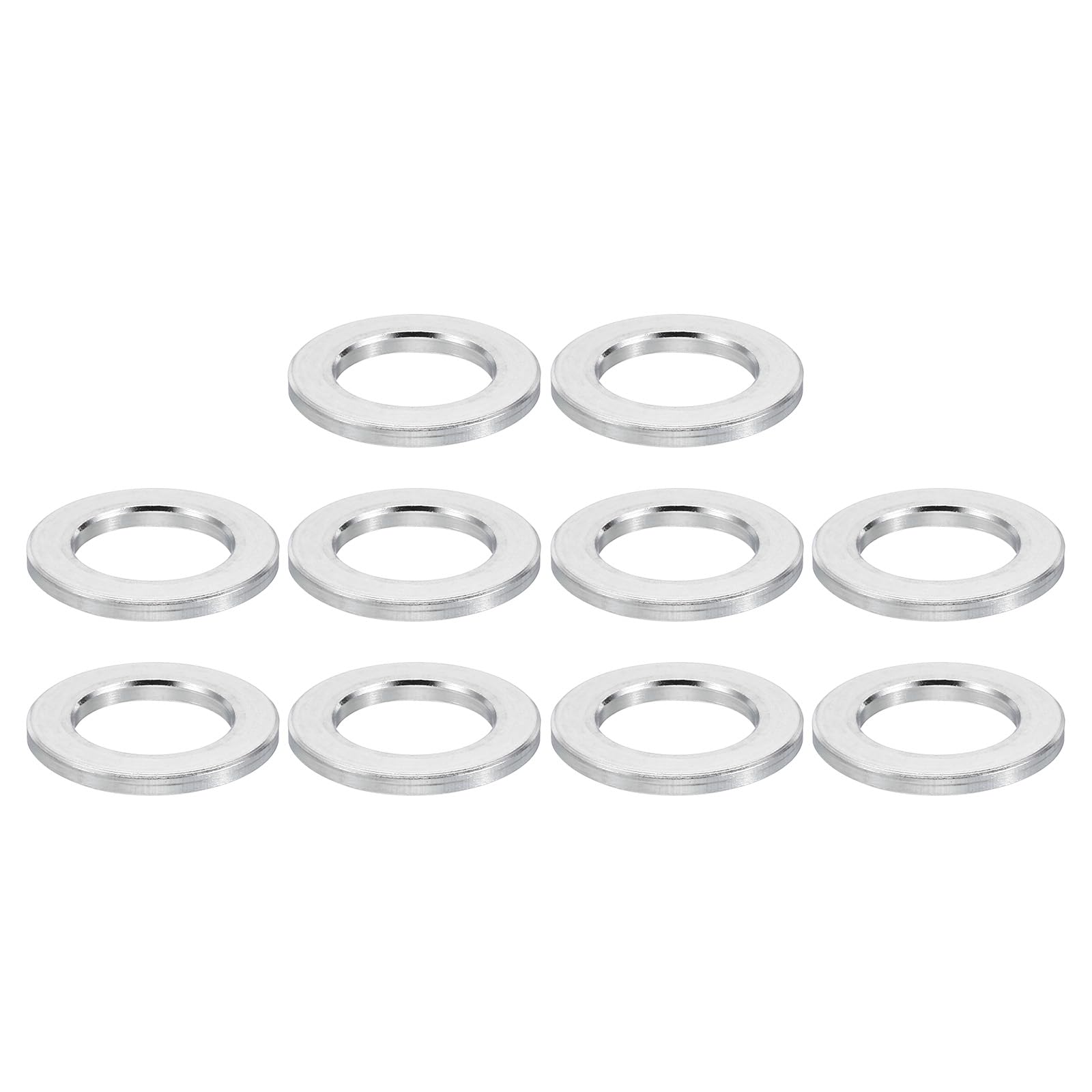PATIKIL M12 Aluminum Spacers, 10 Pcs Metal Spacer Aluminum 12.5mm ID x 20mm OD x 2mm L Aluminum Spacer Screw Standoff Round for 1/2inch or M12 Screw Bolts