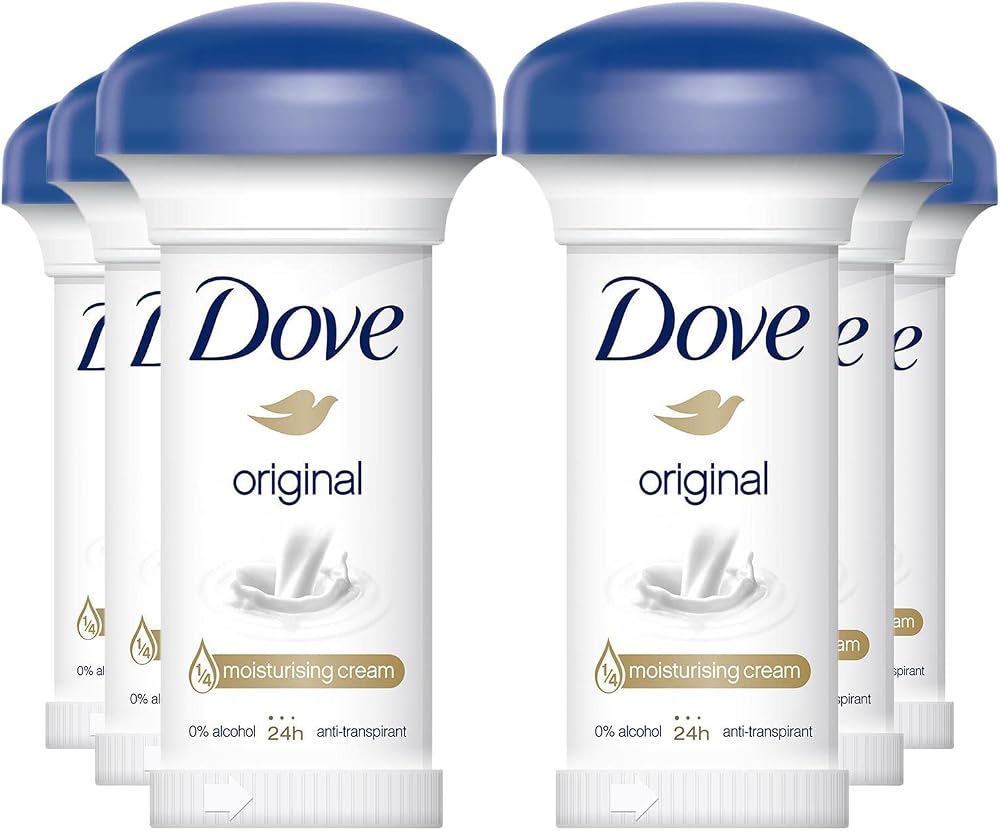 Dove 24h Antiperspirant Original Moisturising Cream 50ml 6 Pack