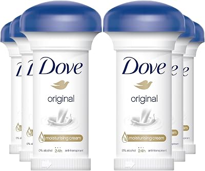 Dove 24h Antiperspirant Original Moisturising Cream 50ml 6 Pack