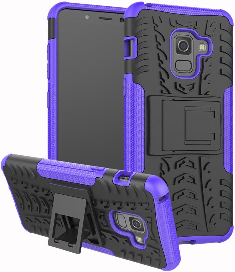 Samsung Galaxy A6 2018 Case, Roreikes Hyun Pattern Armor Series Mobile Phone Case Samsung Galaxy A8 2018 purple