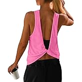 UNIANKIYA Open Back Workout Tops for Women Athletic Backless Tank Tops Sleeveless Running T Shirts Yoga Going Out Gym Clothes